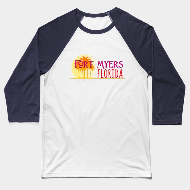 Life's a Beach: Fort Myers, Florida Baseball T-Shirt by Naves